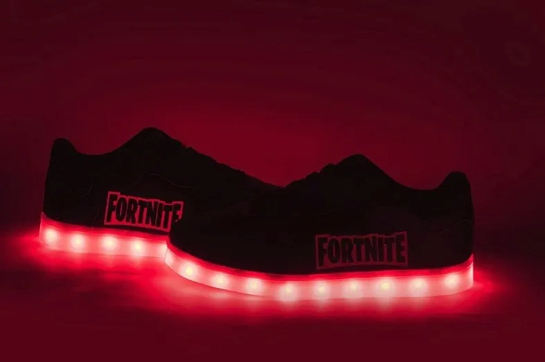 Fortnite Light Up Shoes Low Top Sneakers Light Up Shoes Flashing LED Luminous Shoes Fortnite Gits