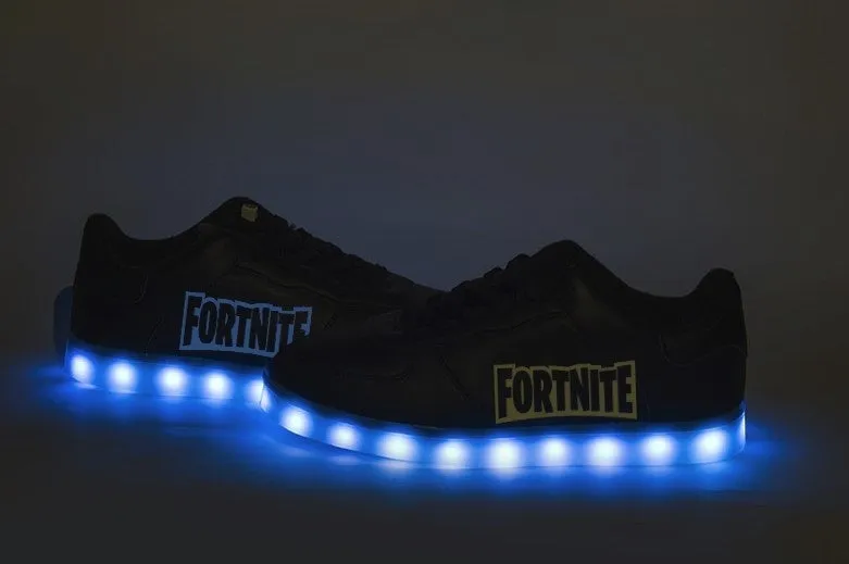 Fortnite Light Up Shoes Low Top Sneakers Light Up Shoes Flashing LED Luminous Shoes Fortnite Gits