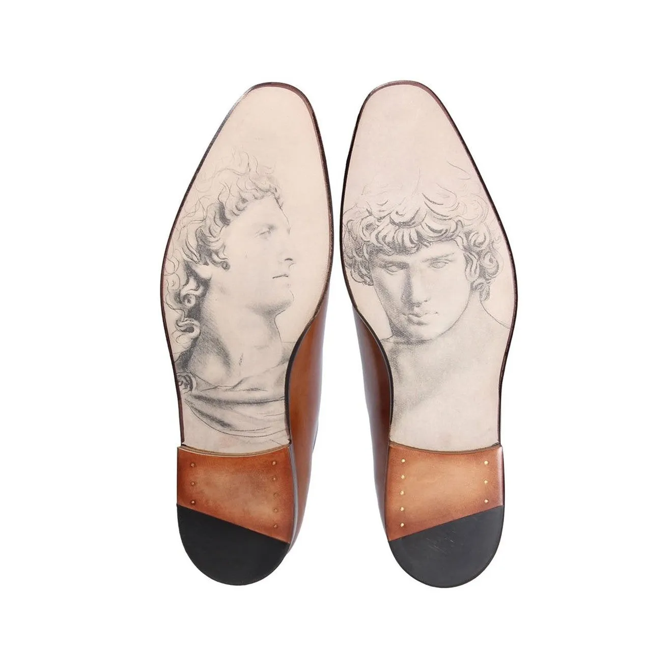 Franceschetti Apollo /Antinoo Men's Shoes Hand-Painted Art Sole Leather Oxfords (FCCT1069)