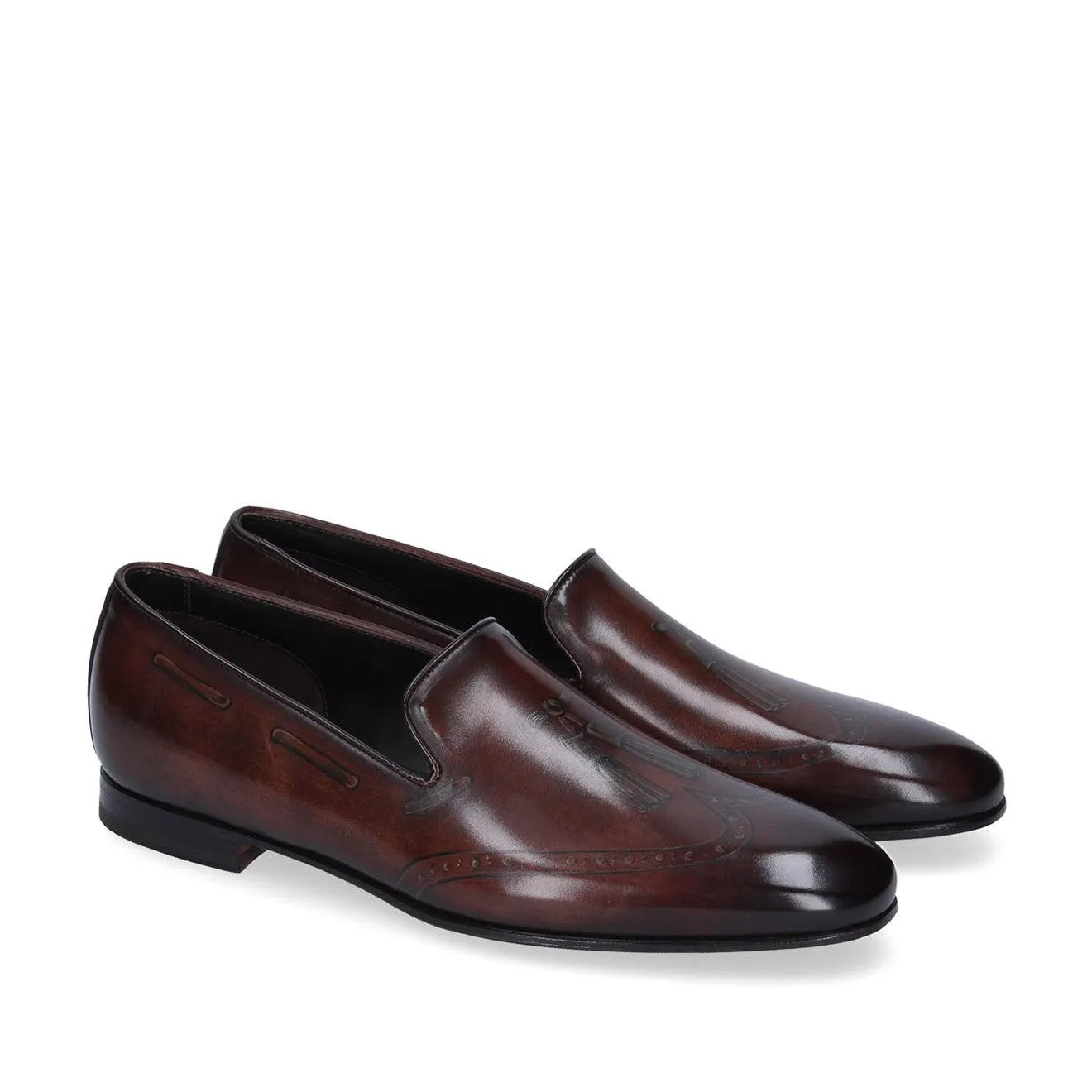 Franceschetti Roberto Men's Shoes Calf-Skin Leather Slipper Loafers (FCCT1072)