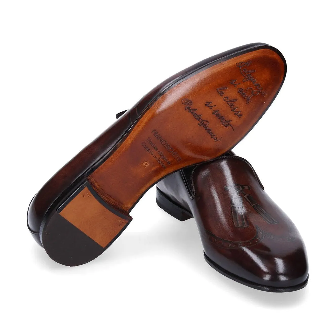 Franceschetti Roberto Men's Shoes Calf-Skin Leather Slipper Loafers (FCCT1072)