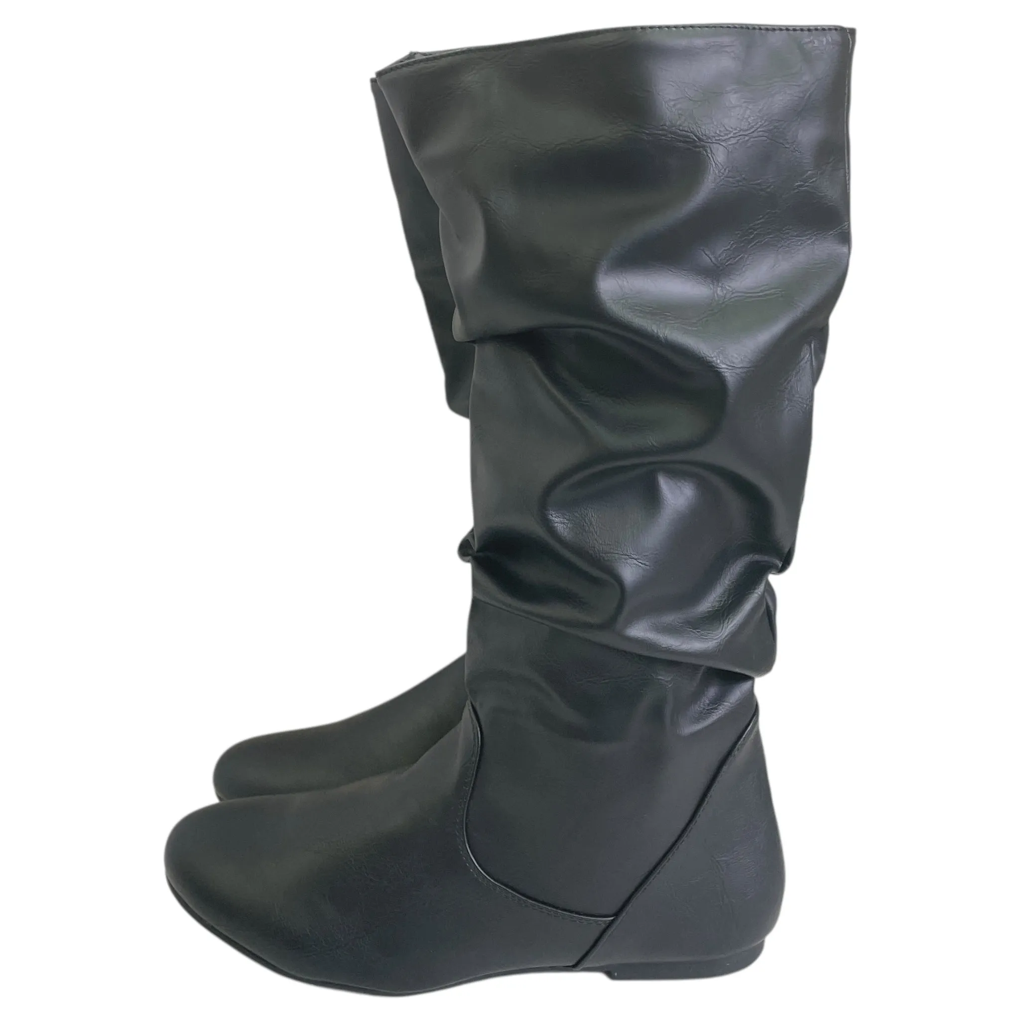 Travel Light Boots Knee Flats By Cme In Black, Size:10