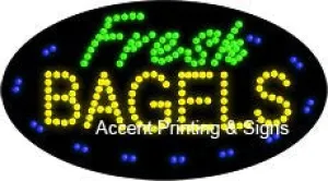 Fresh Bagels Flashing & Animated LED Sign (High Impact, Energy Efficient)