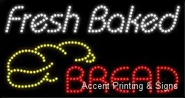 Fresh Baked Bread LED Sign (High Impact, Energy Efficient)