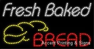 Fresh Baked Bread LED Sign (High Impact, Energy Efficient)