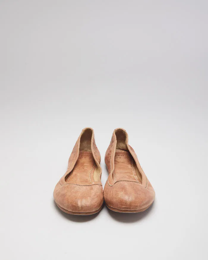 Frye Brown Leather Ballet Flats - UK6