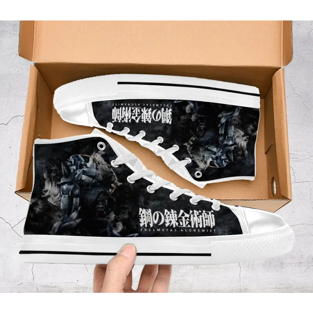 Fullmetal Alchemist Brotherhood Alphonse Elric Shoes High Top Sneakers for Kids and Adults