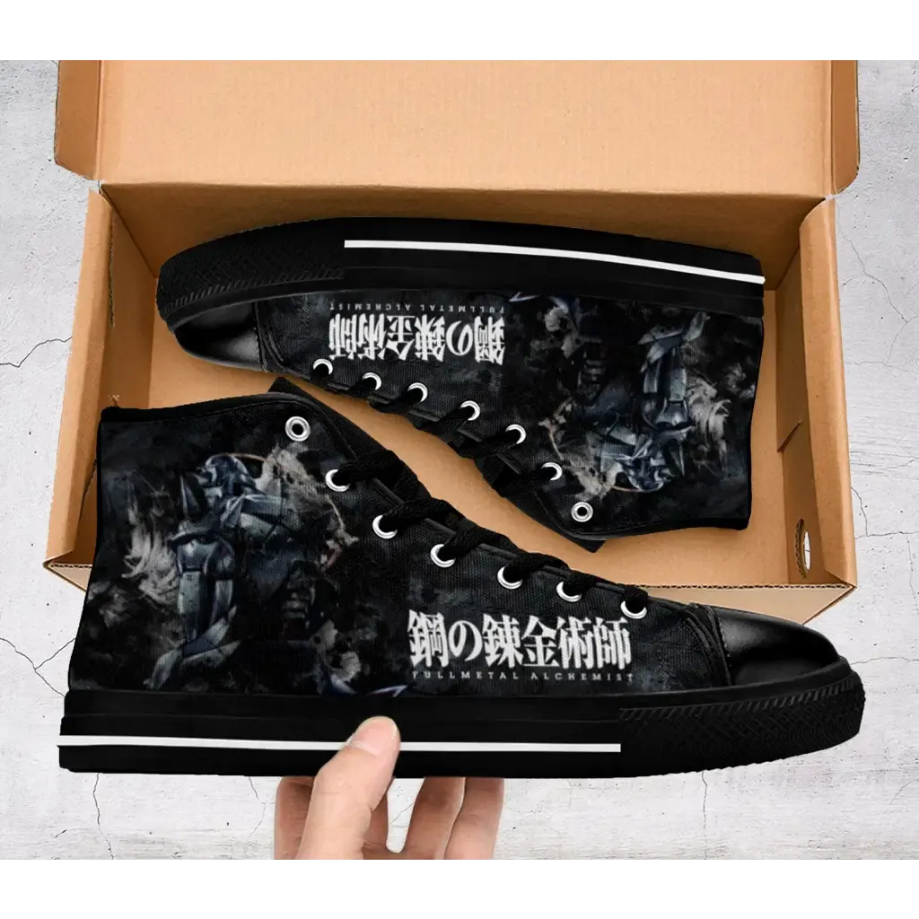 Fullmetal Alchemist Brotherhood Alphonse Elric Shoes High Top Sneakers for Kids and Adults