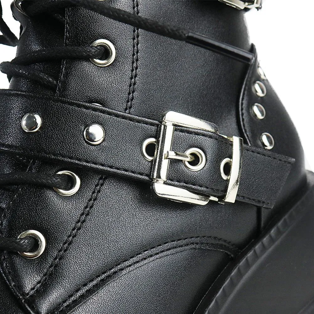 Funki Buys | Boots | Women's Punk Platform Ankle Wedge Boots