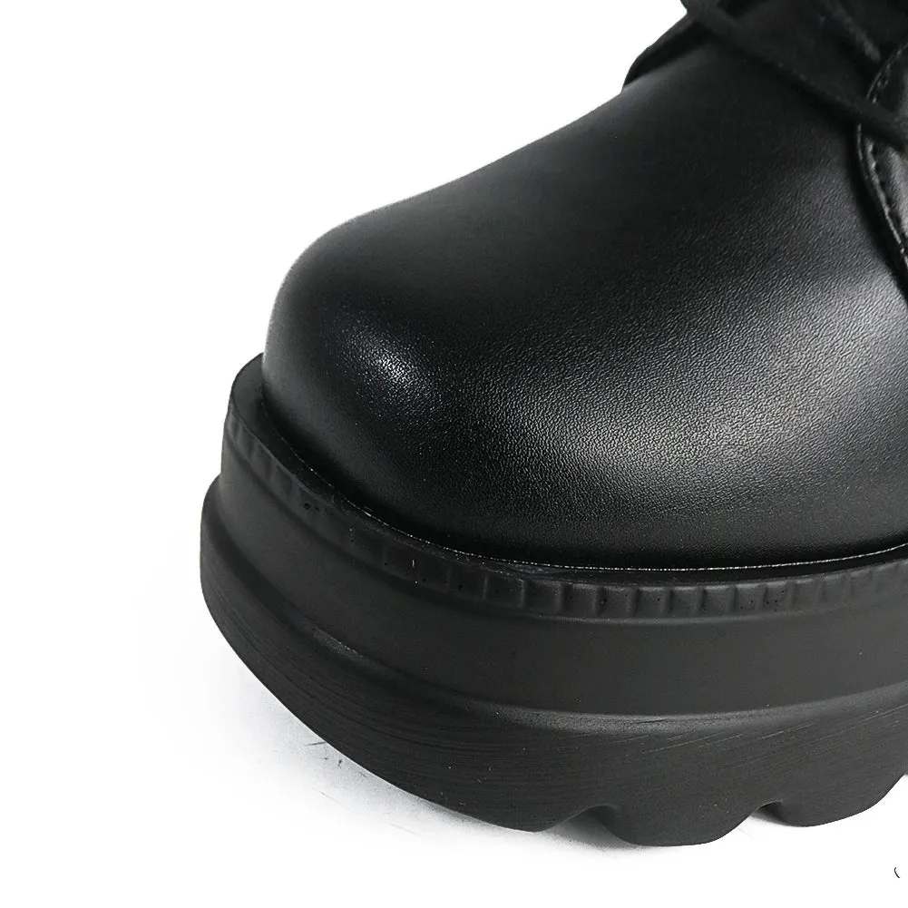 Funki Buys | Boots | Women's Punk Platform Ankle Wedge Boots