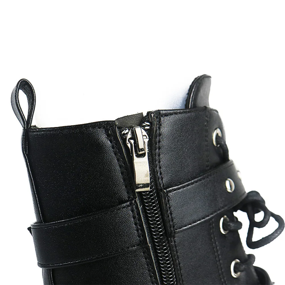 Funki Buys | Boots | Women's Punk Platform Ankle Wedge Boots