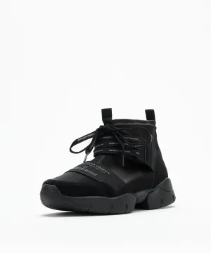 Futuristic High-Cut Sneakers - Black