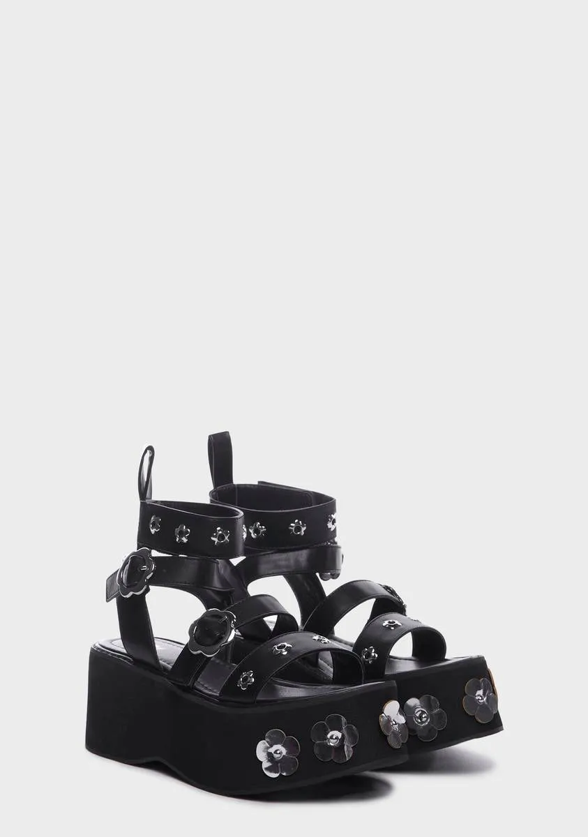 Fuzzy Logic Flatform Sandals