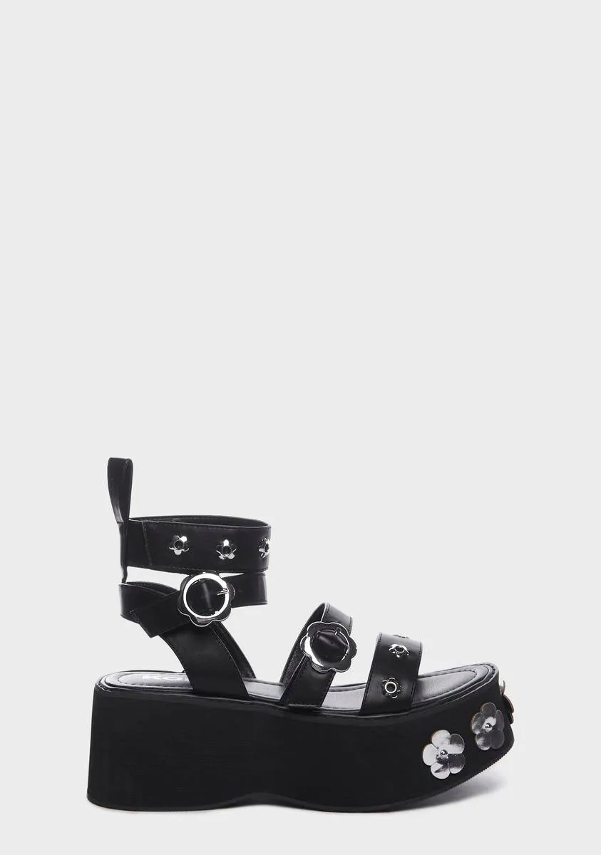Fuzzy Logic Flatform Sandals