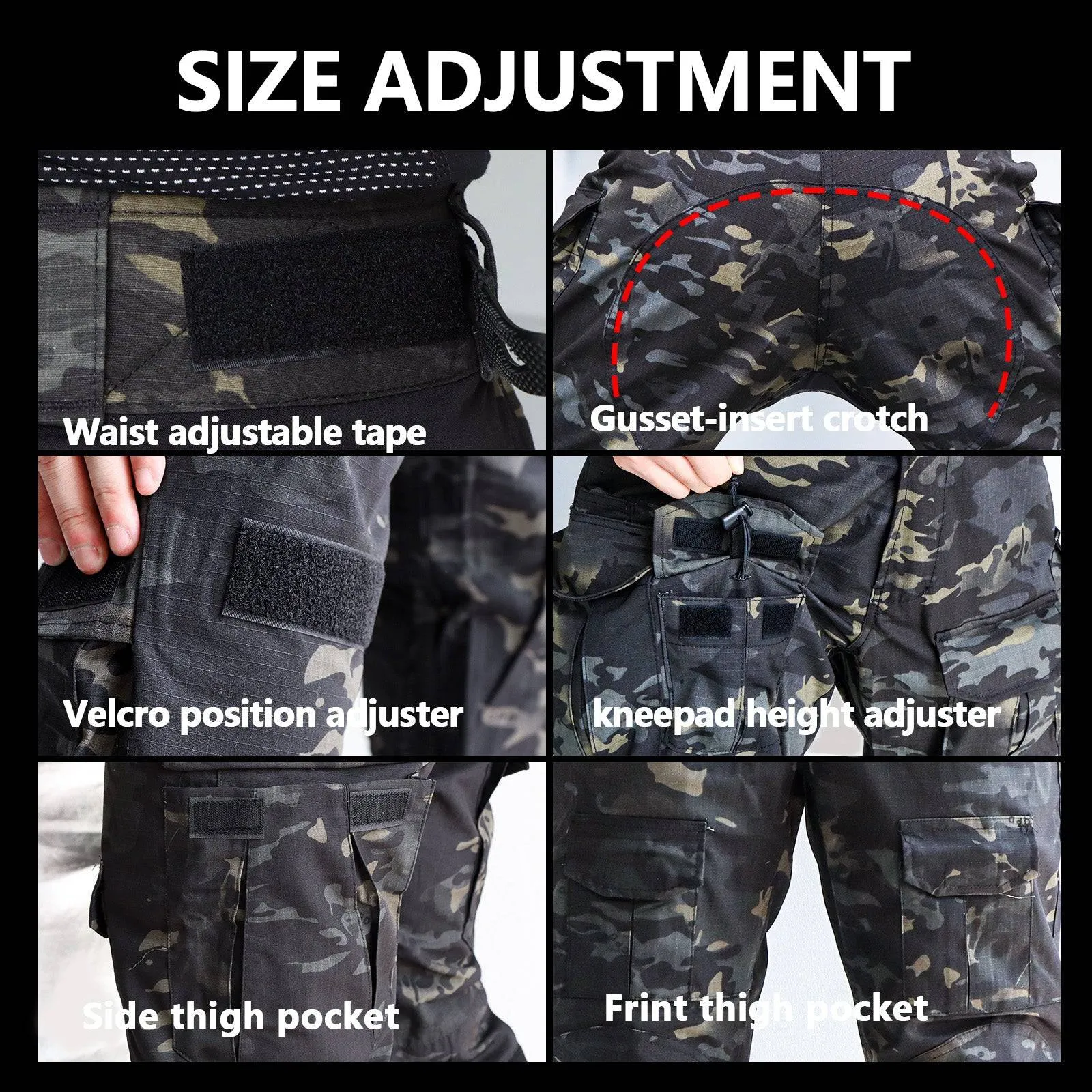 G3 Pro Men’s Combat Tactical Pants w/ Internal Knee Pads