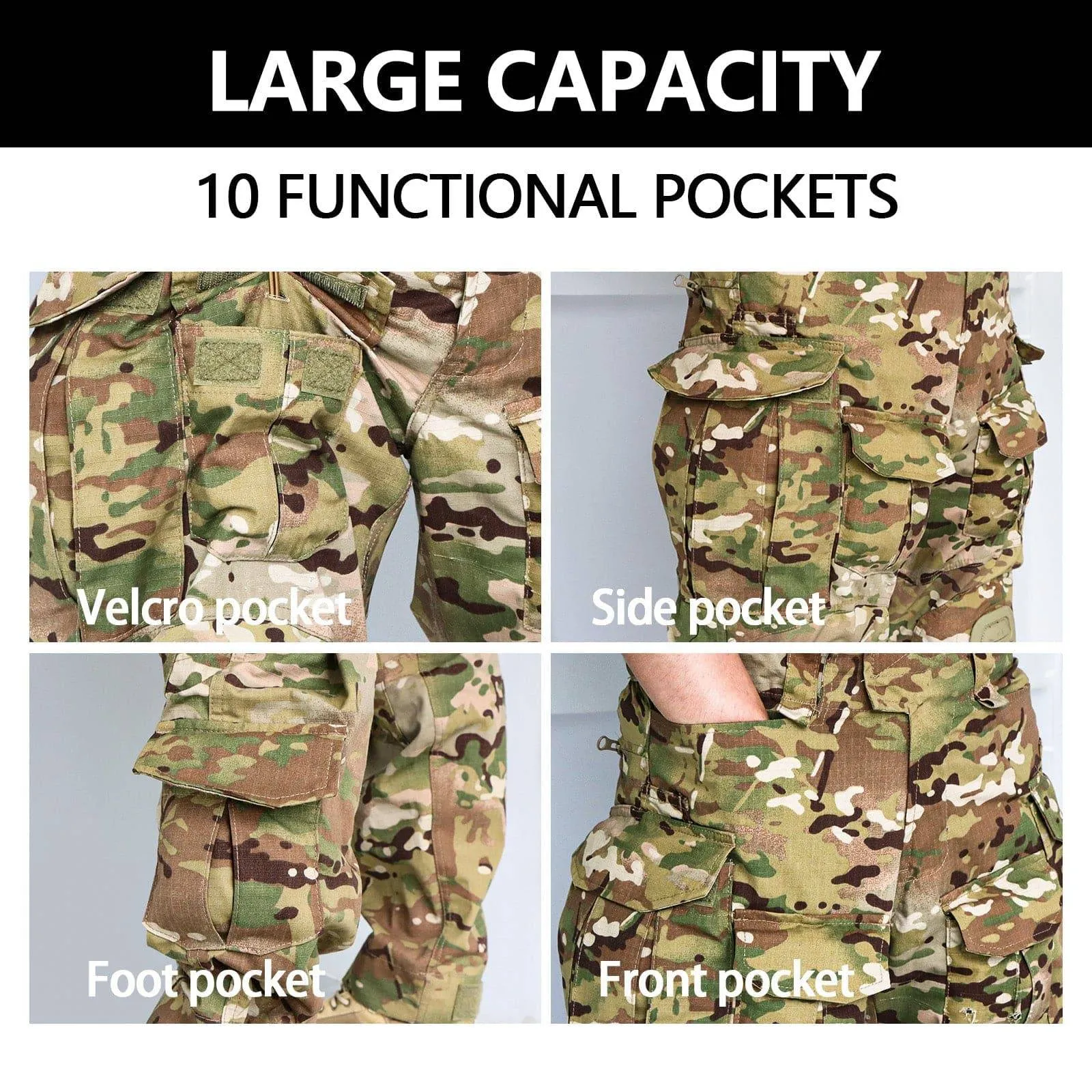G3 Pro Men’s Combat Tactical Pants w/ Internal Knee Pads