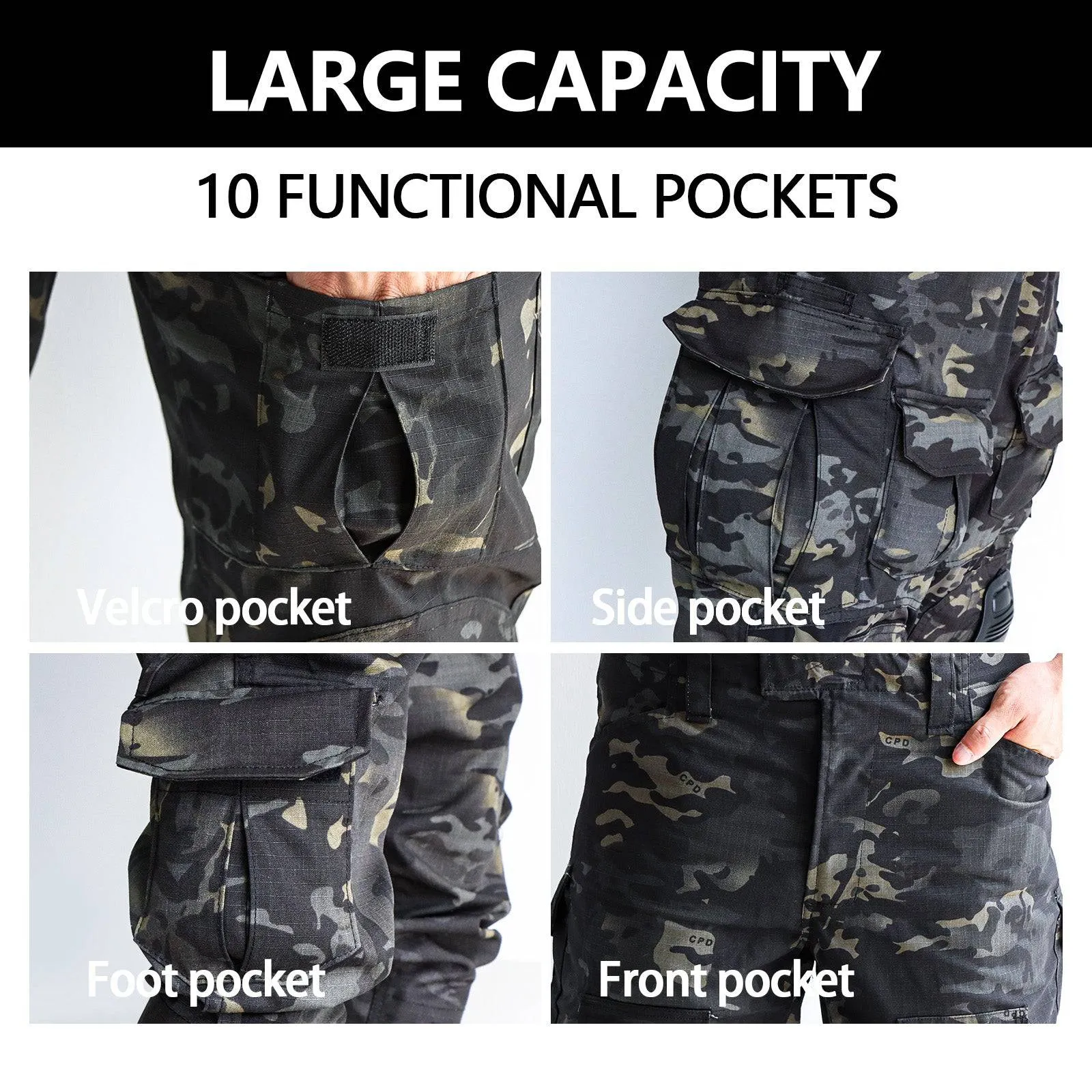 G3 Pro Men’s Combat Tactical Pants w/ Internal Knee Pads
