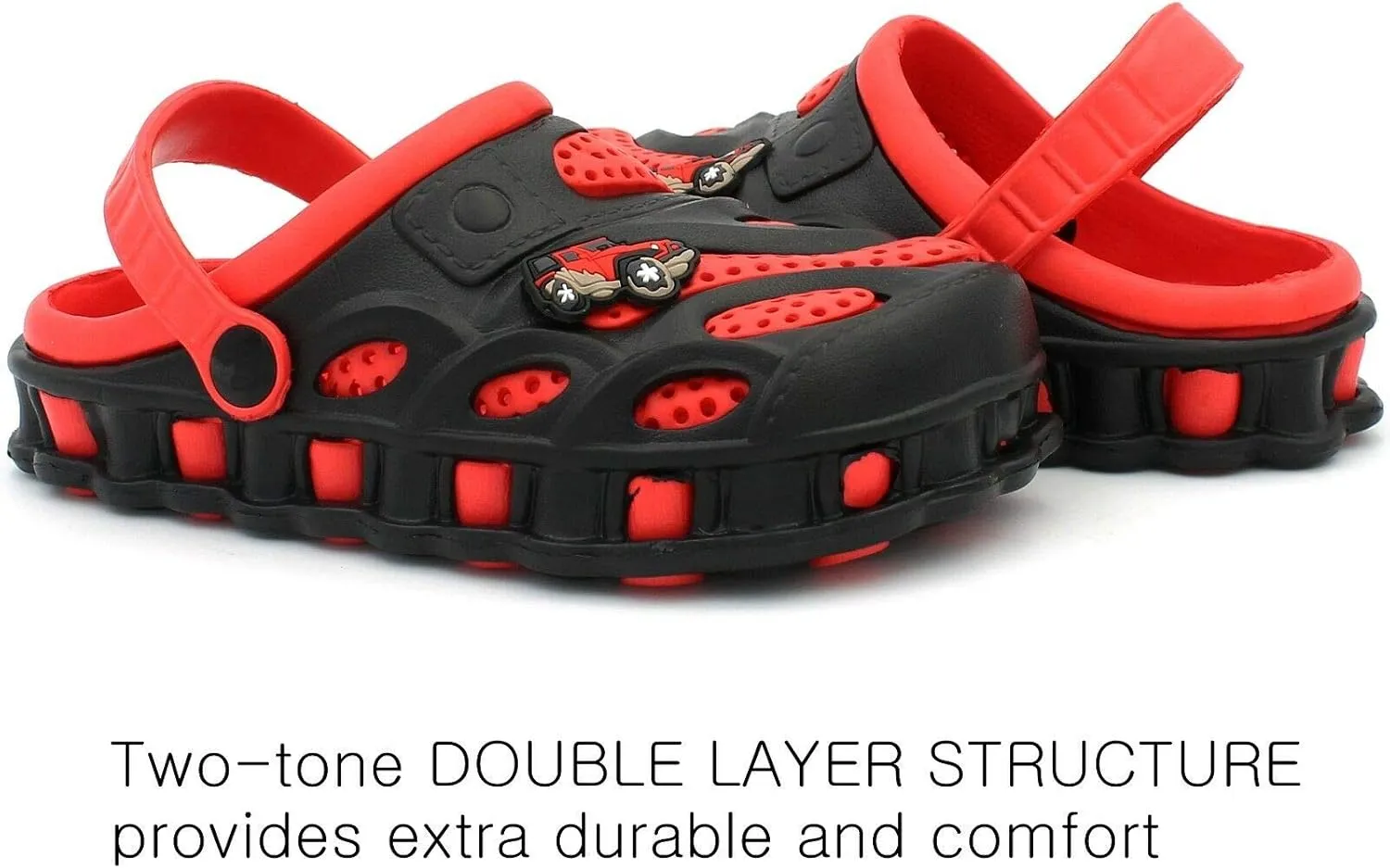 Garden Clogs Shoes for Boys Kids Toddler Slip-On Casual Two-Tone Slipper Sandals
