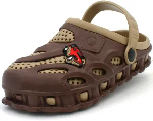 Garden Clogs Shoes for Boys Kids Toddler Slip-On Casual Two-Tone Slipper Sandals