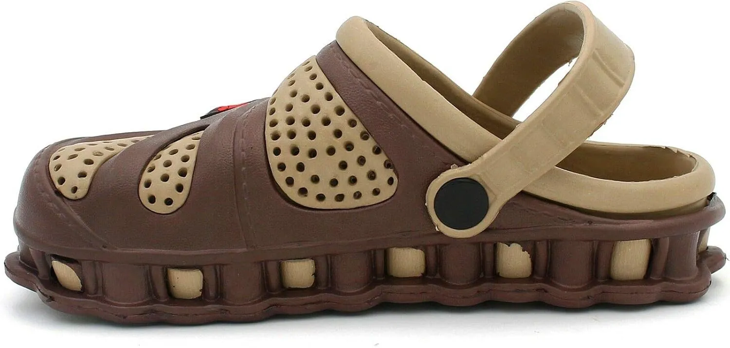 Garden Clogs Shoes for Boys Kids Toddler Slip-On Casual Two-Tone Slipper Sandals