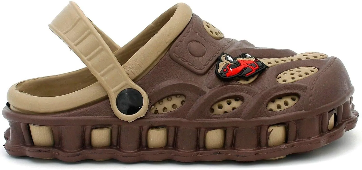 Garden Clogs Shoes for Boys Kids Toddler Slip-On Casual Two-Tone Slipper Sandals