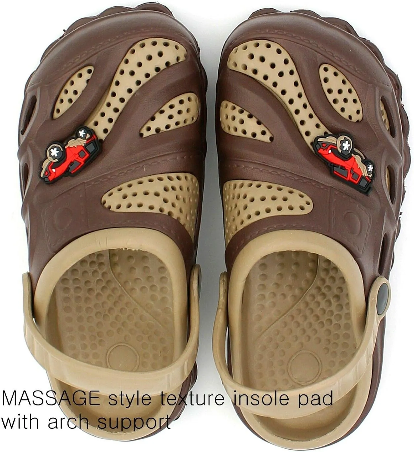 Garden Clogs Shoes for Boys Kids Toddler Slip-On Casual Two-Tone Slipper Sandals