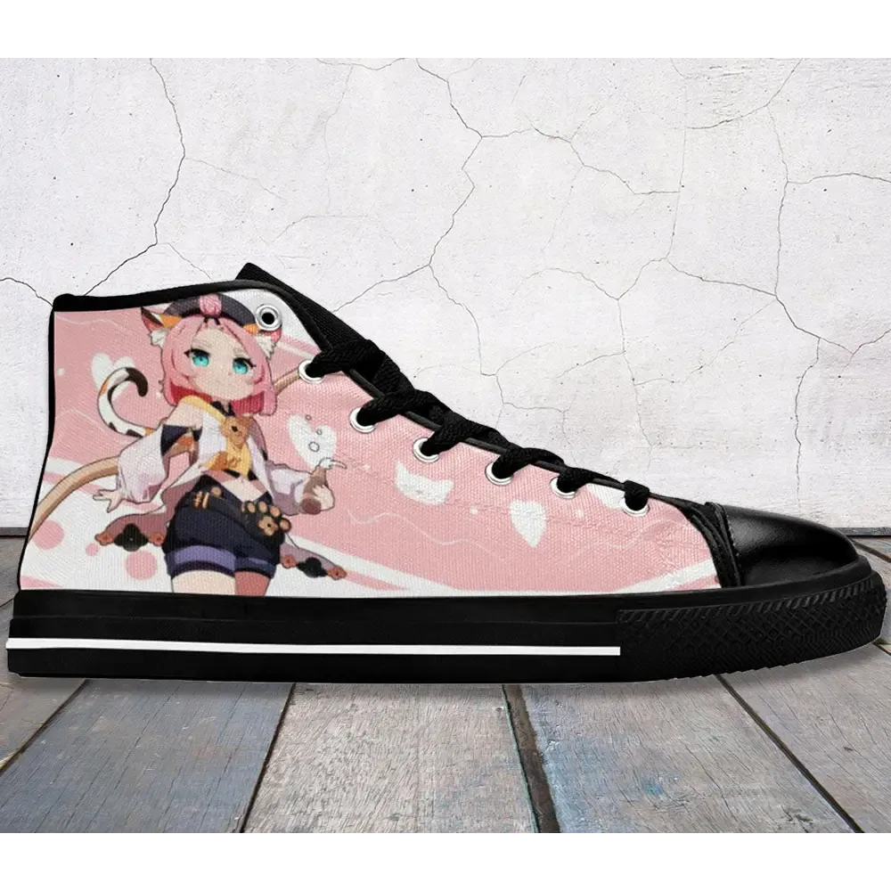 Genshin Impact Diona Shoes High Top Sneakers for Kids and Adults