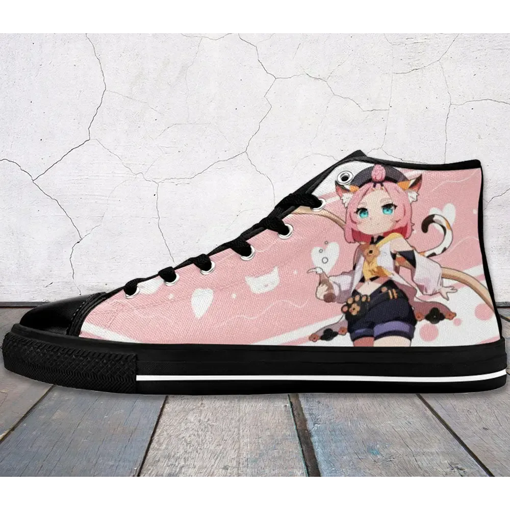 Genshin Impact Diona Shoes High Top Sneakers for Kids and Adults