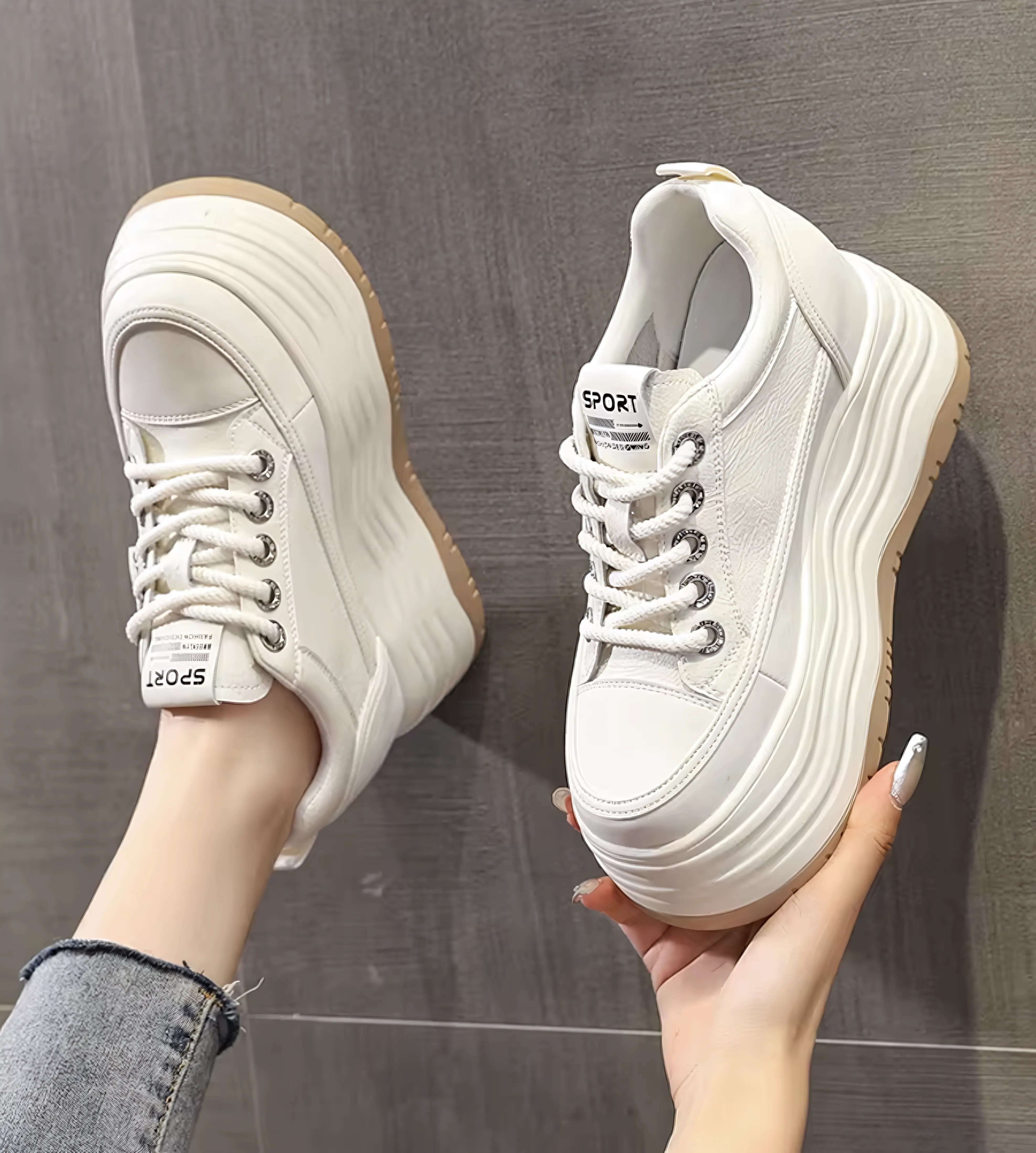Genuine leather High Quality Chunky Sneaker