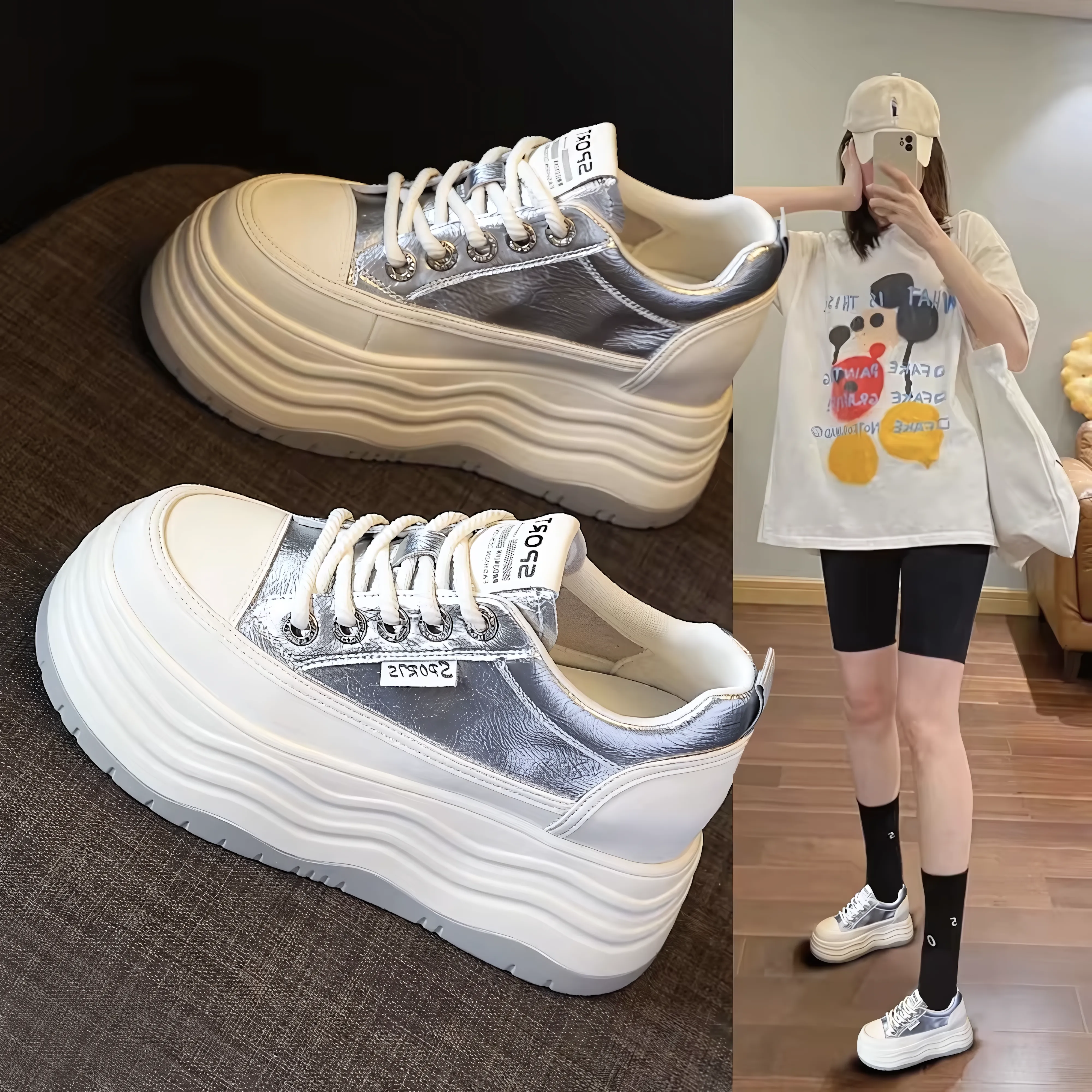 Genuine leather High Quality Chunky Sneaker