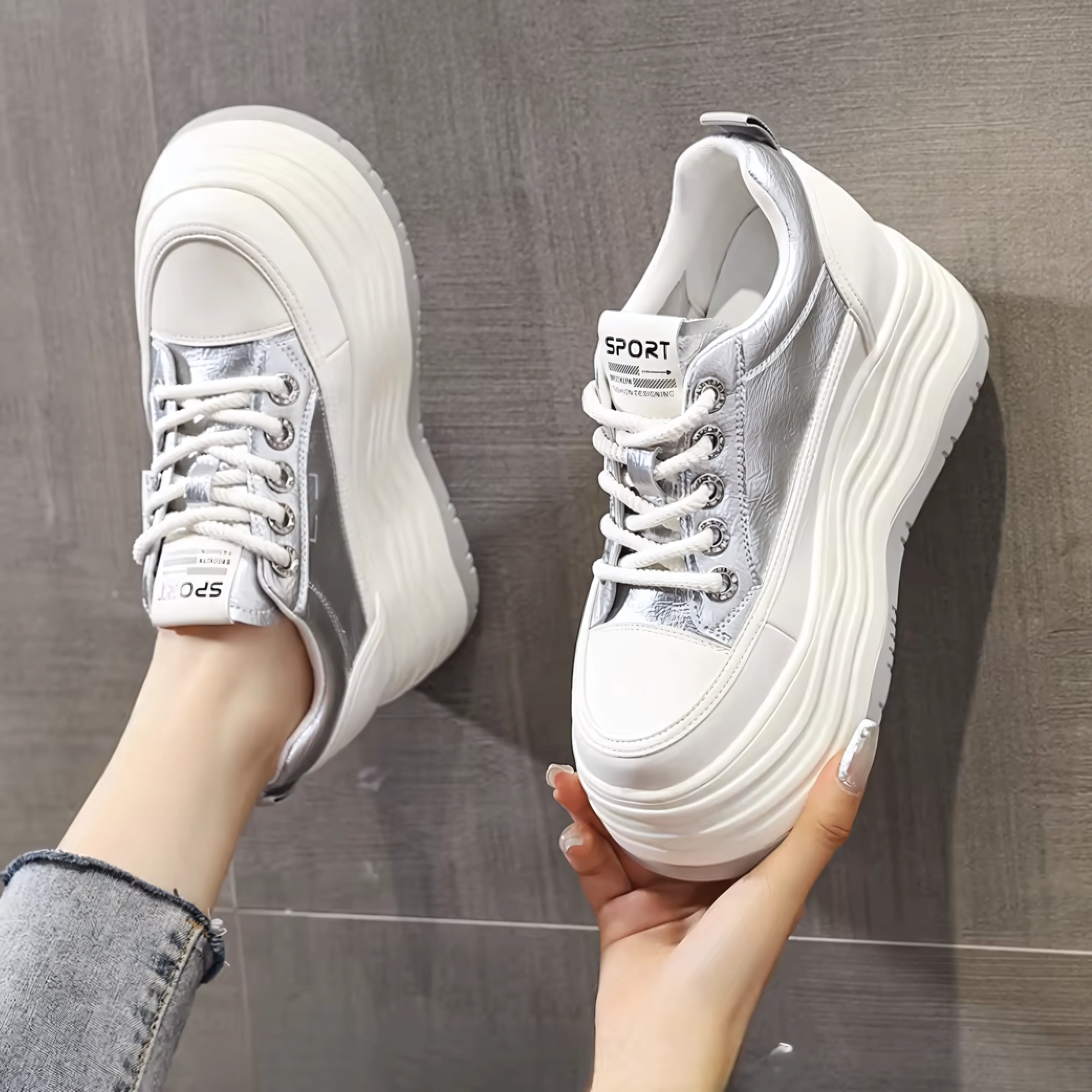 Genuine leather High Quality Chunky Sneaker