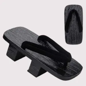 Geta Sandals - Black on Black