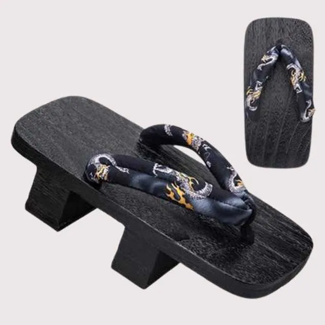 Geta Sandals - Navy Print