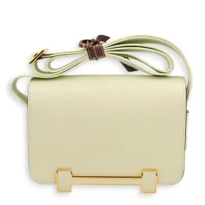 Geta Vert Fizz in Chevre Mysore, Gold hardware