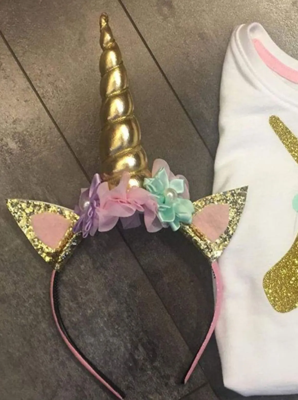 Girls Gold and Silver Magical Unicorn Headband