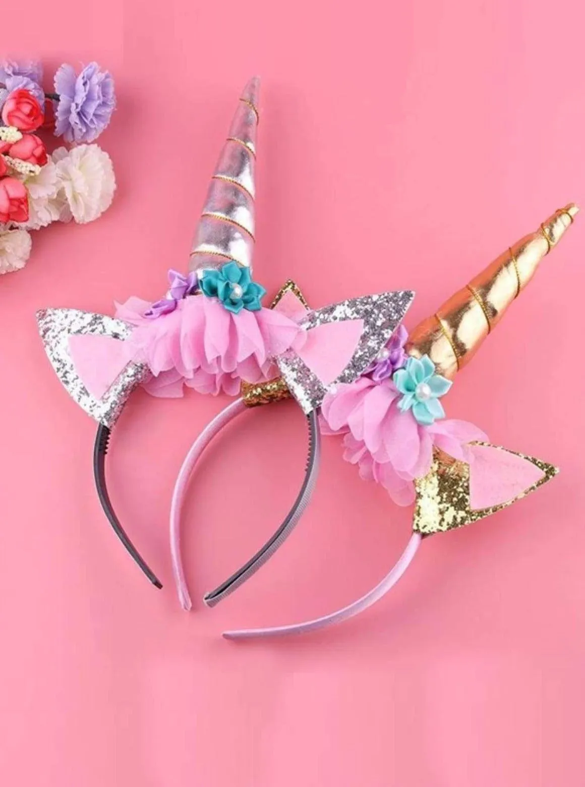 Girls Gold and Silver Magical Unicorn Headband