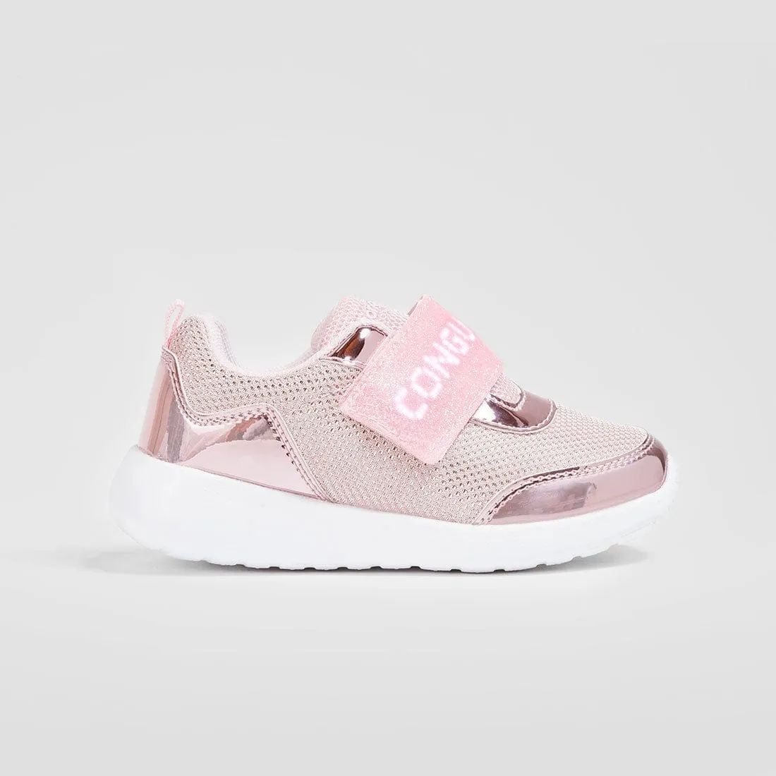 Girl's Pink Sneakers with Led Lights