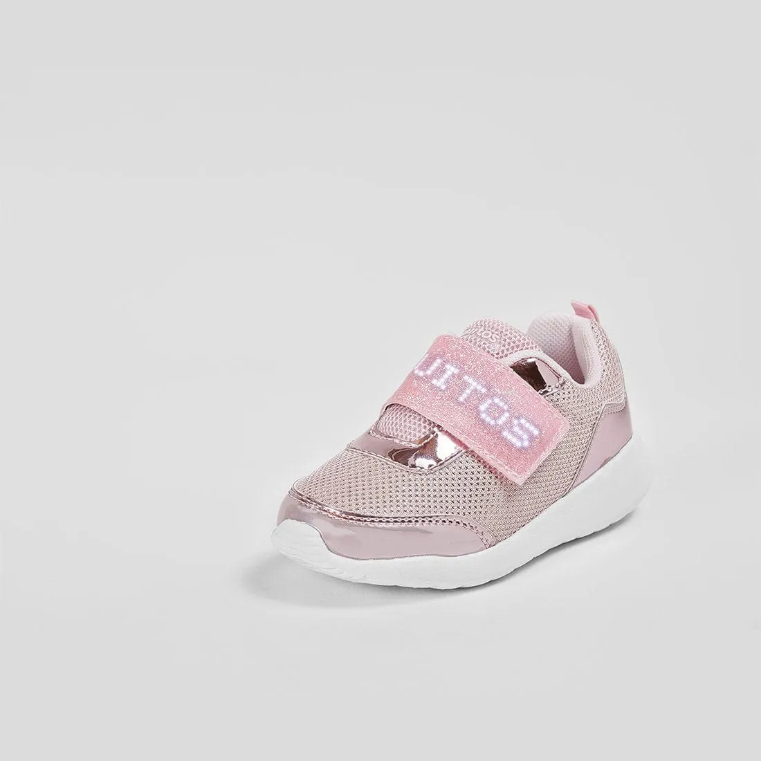 Girl's Pink Sneakers with Led Lights