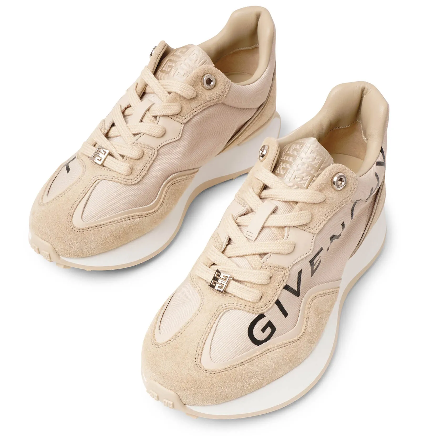 Giv runner beige logo sneakers