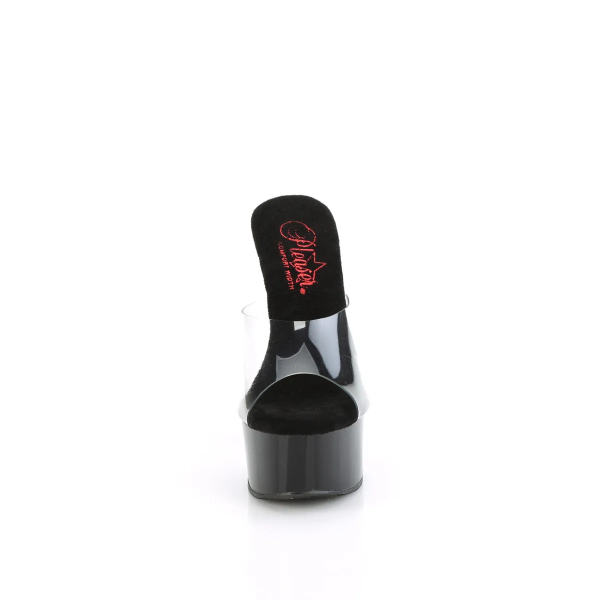 GLEAM-601 Pleaser Clear/Black Sexy Platform Shoes (Pole Dancing Heels)