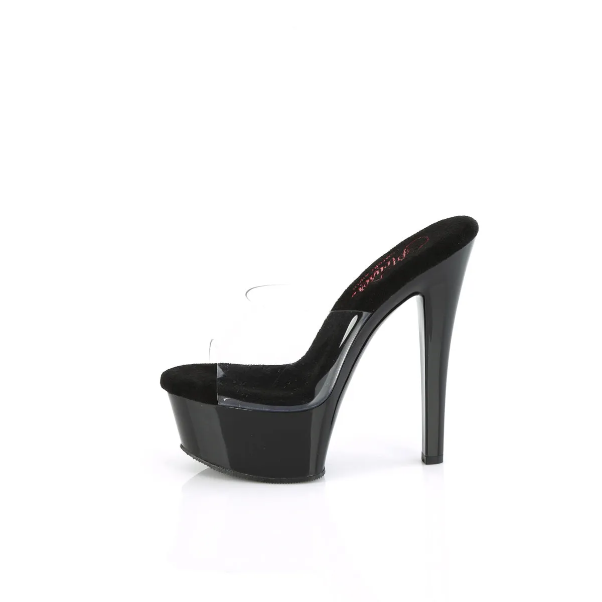 GLEAM-601 Pleaser Clear/Black Sexy Platform Shoes (Pole Dancing Heels)