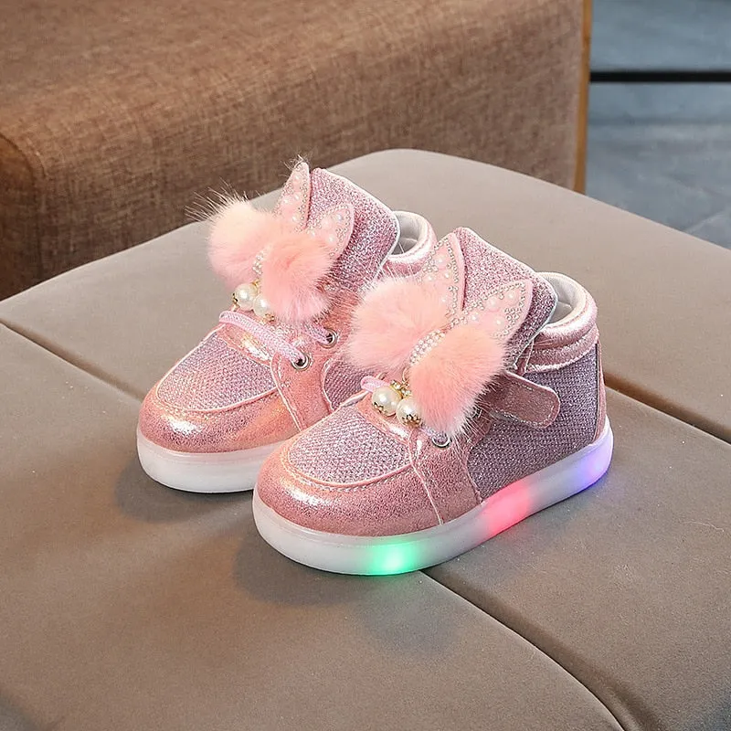 Glowing Kids Girls LED Sneakers