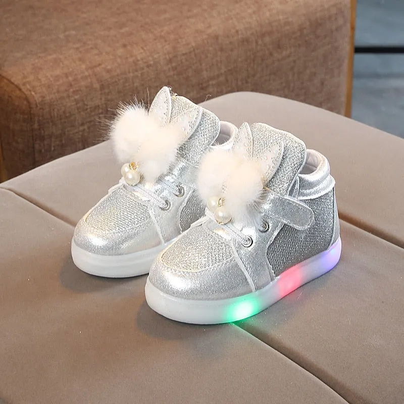 Glowing Kids Girls LED Sneakers