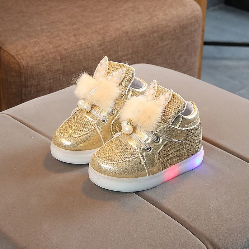 Glowing Kids Girls LED Sneakers