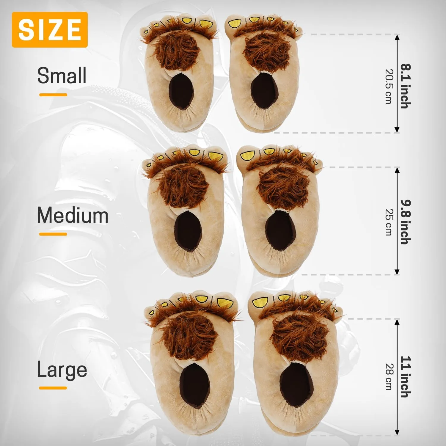 GNEGNI Novelty Winter Warm Slippers, Big Feet Monster Costume Slippers for Men Women Kids Indoor