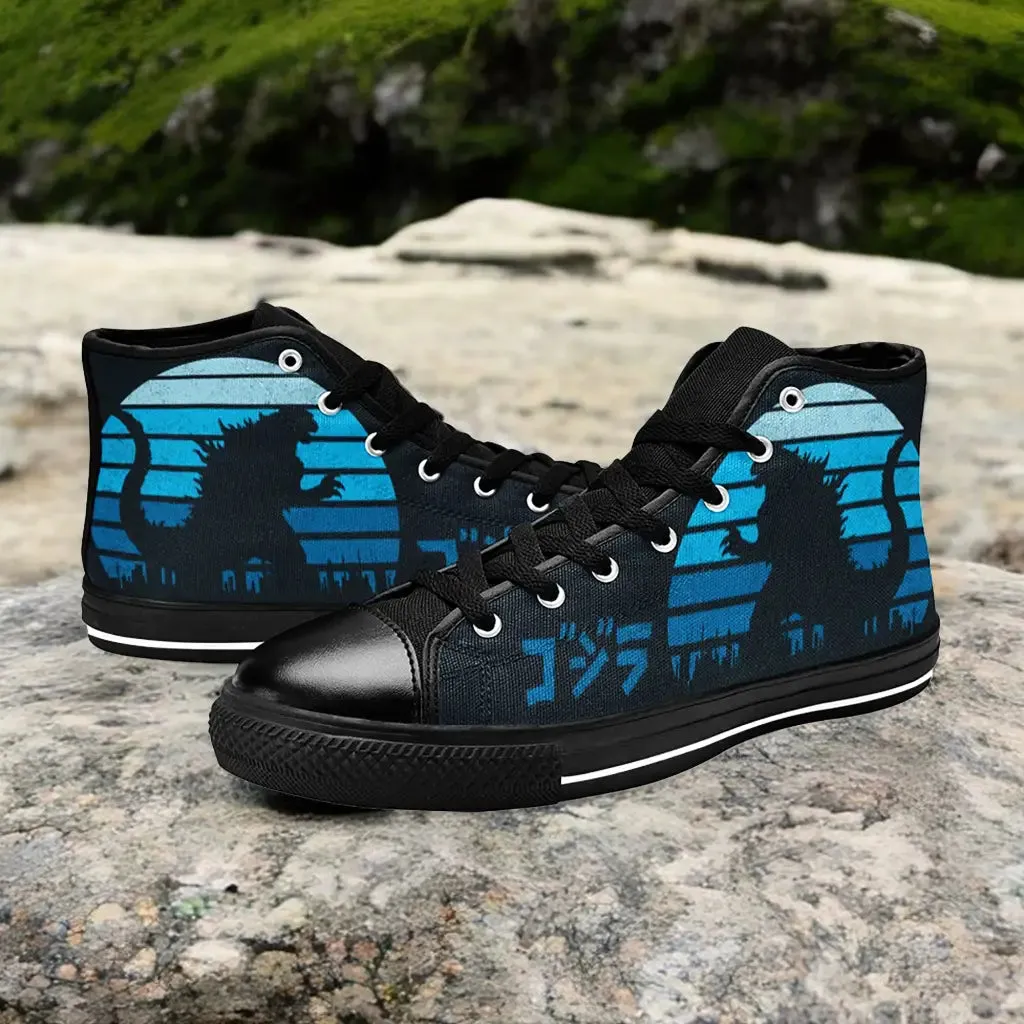 Godzilla King of the Monsters Kaiju Sunset Shoes High Top Sneakers for Kids and Adults