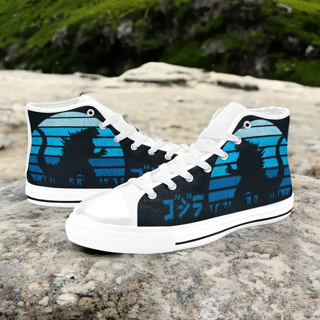 Godzilla King of the Monsters Kaiju Sunset Shoes High Top Sneakers for Kids and Adults