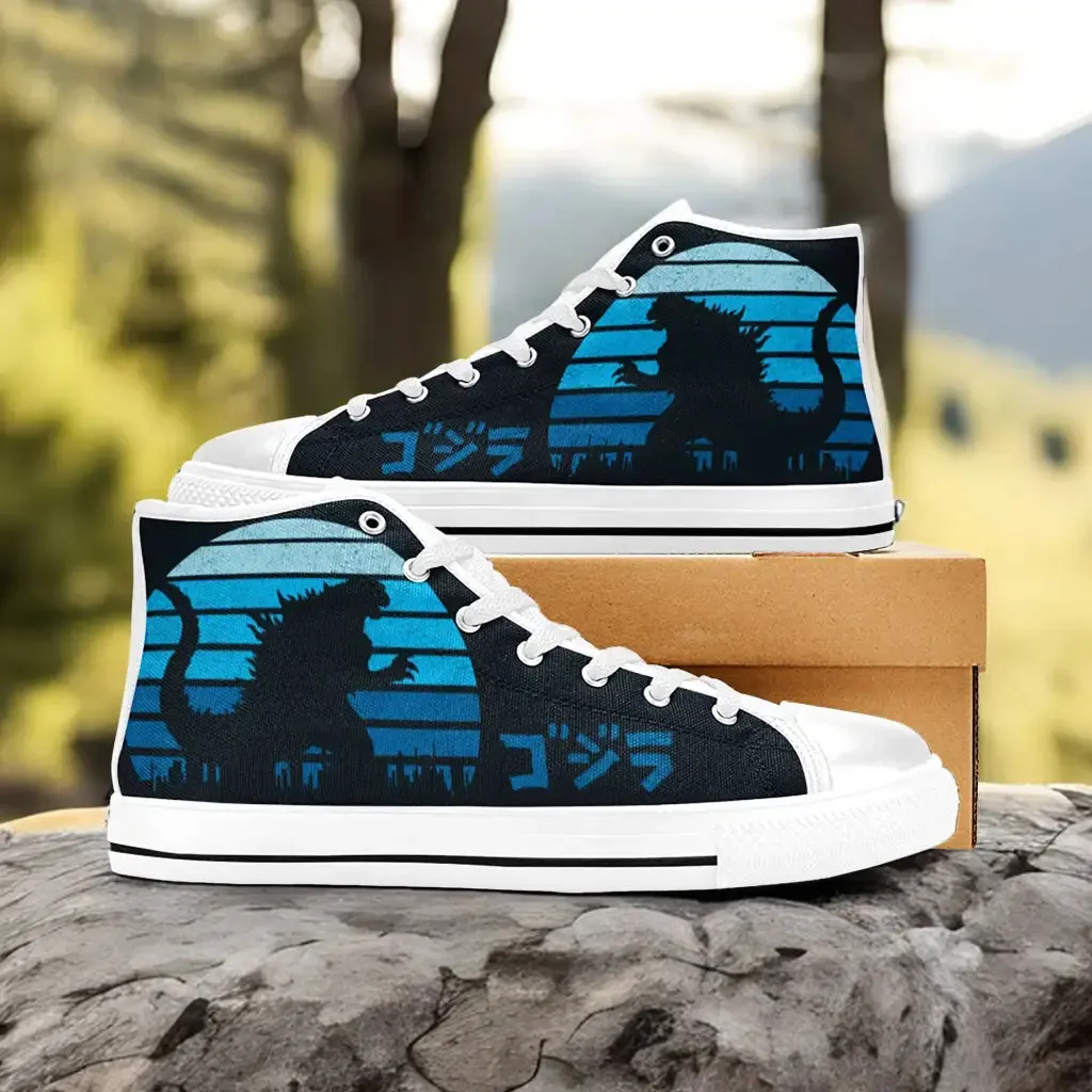 Godzilla King of the Monsters Kaiju Sunset Shoes High Top Sneakers for Kids and Adults
