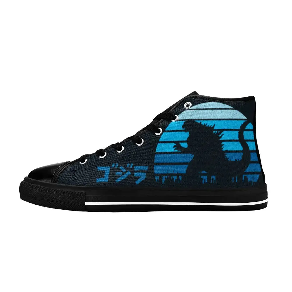 Godzilla King of the Monsters Kaiju Sunset Shoes High Top Sneakers for Kids and Adults