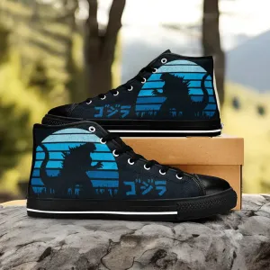 Godzilla King of the Monsters Kaiju Sunset Shoes High Top Sneakers for Kids and Adults